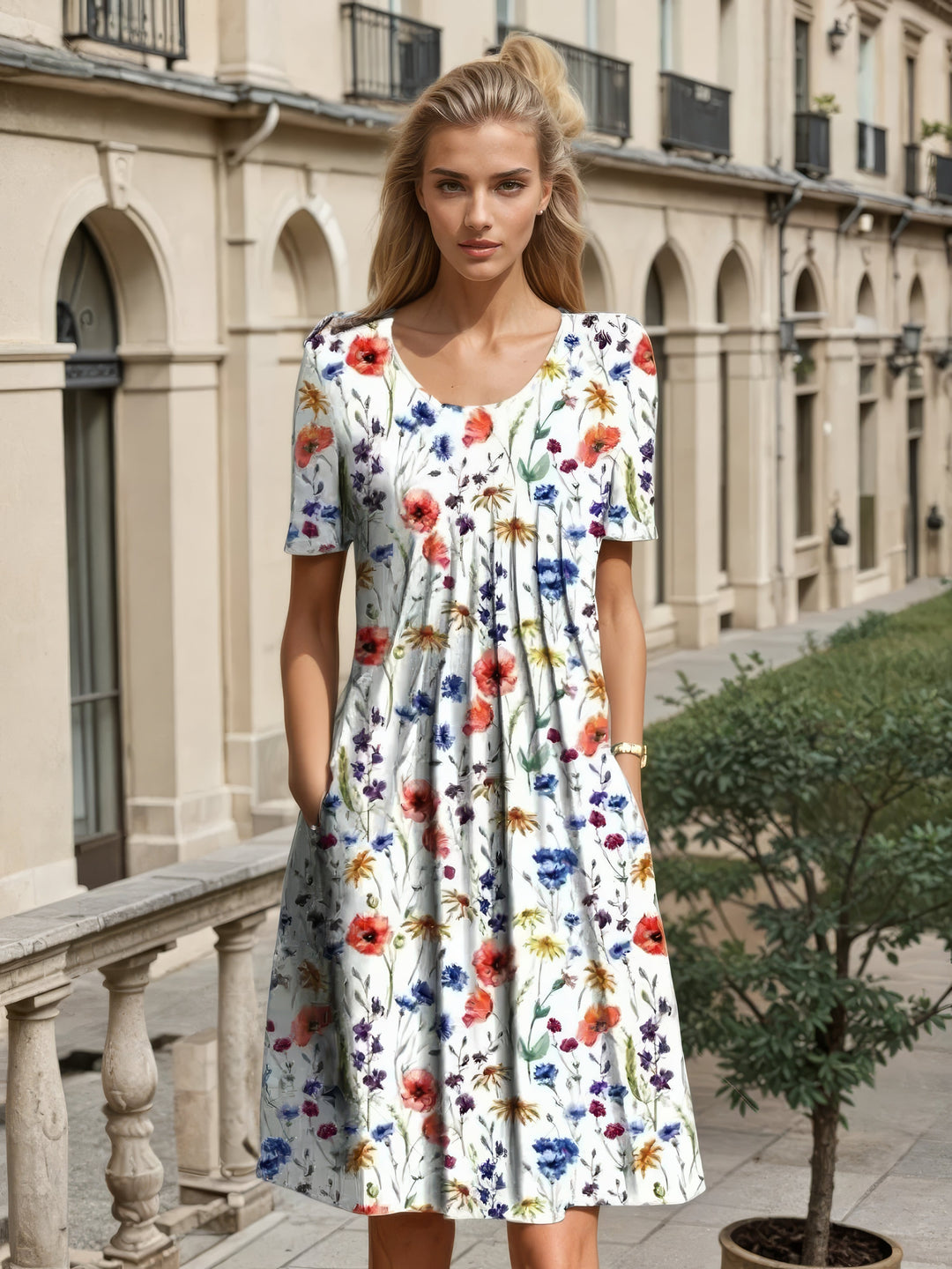 Monica | Classic Printed Dress