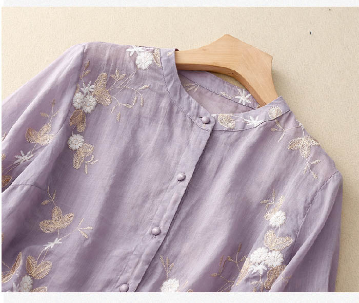 Sophia™  Elegant Embroidered Blouse