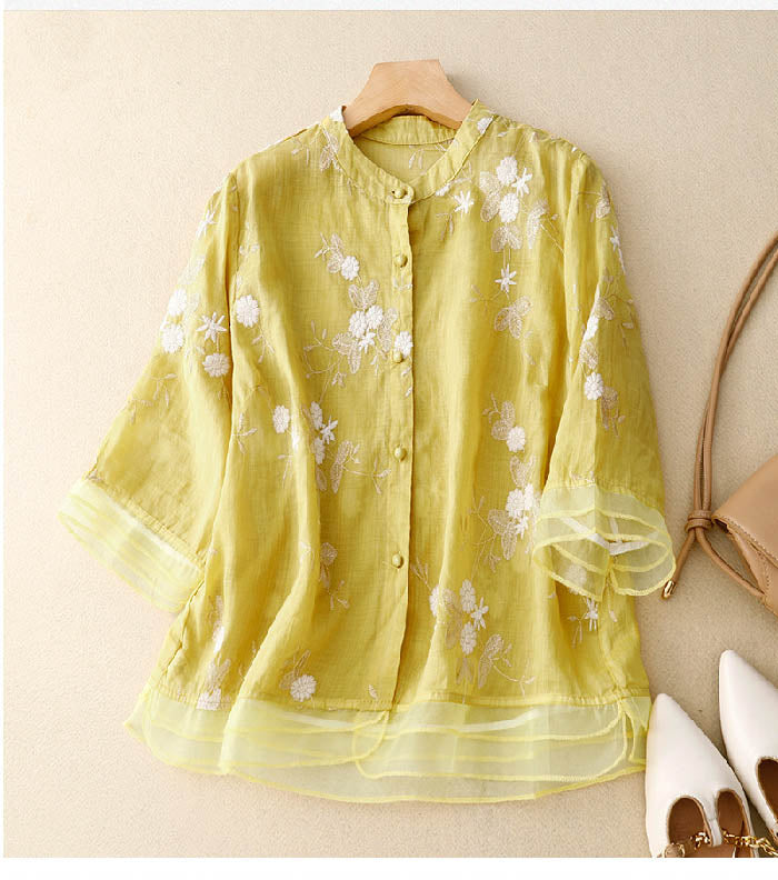 Sophia™  Elegant Embroidered Blouse