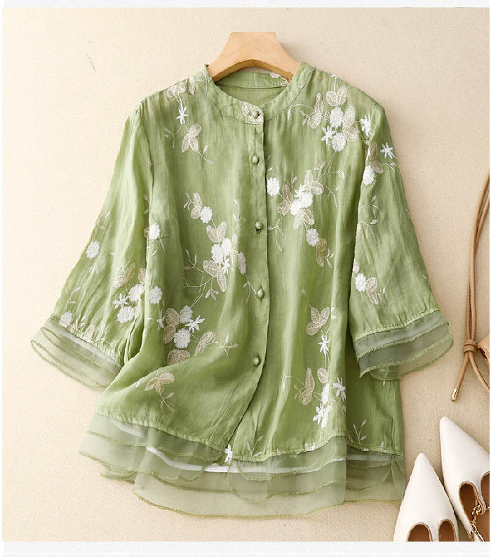 Sophia™  Elegant Embroidered Blouse